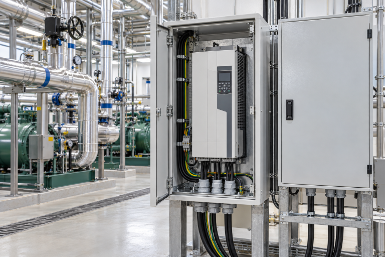 ABB ACS580 drive spare parts 2026 refrigeration plant enclosure illustration